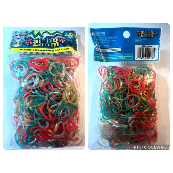 10 (not 6) packs Craft Bands Holiday colors-Each pack has 600 bands & 24 C-Clips - Picture 3 of 6